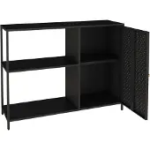 En.casa Metalen kast Viitasaari 75x100x30 cm zwart mat