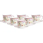 Ritzenhoff & Breker Milchkaffee Tassen mit Untertassen Shanti 350 ml Set van 6