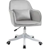 Vinsetto Massage-bureaustoel met lendenkussen 55 cm x 65 cm x 89 cm grijs