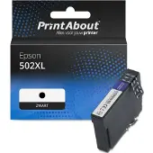 PrintAbout Inktcartridge 502XL (C13T02W14010) Zwart Hoge capaciteit geschikt voor Epson