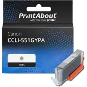 PrintAbout Huismerk Canon CCLI-551GYPA Inktcartridge Grijs