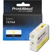 PrintAbout Huismerk Epson T47A4 Inktcartridge Geel
