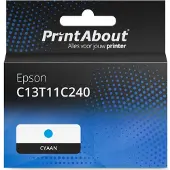 PrintAbout Huismerk Epson C13T11C240 Inktcartridge Cyaan