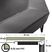 Magic Circle Pro Trampoline rand 480 cm Grey