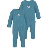 Normani Rompertje/body 'Tangoio' cyaan blauw / brons / groen / offwhite