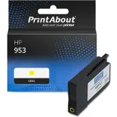 PrintAbout Huismerk HP 953 (F6U14AE) Inktcartridge Geel