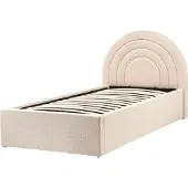 Beliani ANET - Bed met opbergruimte - Beige - 90 x 200 cm - Bouclé