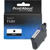 PrintAbout Huismerk Epson T1291 Inktcartridge Zwart