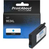 PrintAbout Huismerk HP 953XL (F6U16AE) Inktcartridge Cyaan Hoge capaciteit