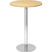 Hjh OFFICE PRO BISTRO H80R C - Systeem conferentietafel Esdoorn Chroom Ø 80