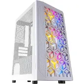 Mars Gaming Gaming PC Behuizing - - MCMESH Wit - Micro ATX - Totaal Mesh Ontwerp - 3x Ventilator FRGB