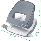 Leitz perforator NeXXt Series 5008, metaal, zwart