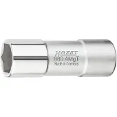 Hazet Bougiedopsleutel 880AMGT · 3/8 inch (10 mm) vierkant hol · Buiten-zeskant-profiel · SW 16 mm · 5/8?