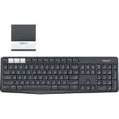Logitech K375s Multi-Device - Toetsenbord - Bluetooth, 2,4 GHz - QWERTZ - Duits - Grijs, Crème