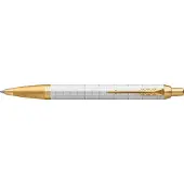 Parker IM Premium balpen | Pearl met gouden detail | Medium punt met blauwe inkt | Geschenkdoos