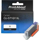 PrintAbout Huismerk Canon CLI-571GY XL Inktcartridge Grijs Hoge capaciteit