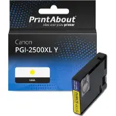 PrintAbout Inktcartridge PGI-2500XL Y Geel Hoge capaciteit geschikt voor Canon