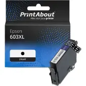 PrintAbout Huismerk Epson 603XL (C13T03A14010) Inktcartridge Zwart Hoge capaciteit
