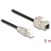 DeLOCK Cable RJ45 plug field assembly to Keystone Module RJ45 jack Cat.6A 5 m