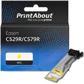 PrintAbout Huismerk Epson C529R/C579R (T01C400) Inktcartridge Geel Hoge capaciteit