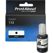 PrintAbout Inktcartridge 113 (C13T06B140) Zwart geschikt voor Epson