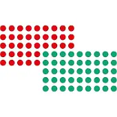 Franken Markeringspunten Papier Groen, rood 1040 Stuks