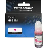 PrintAbout Huismerk Canon GI-51M Inktcartridge Magenta