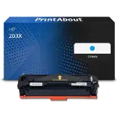 PrintAbout Toner 203X (CF541X) Cyaan Hoge capaciteit geschikt voor HP