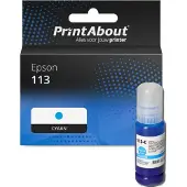 PrintAbout Inktcartridge 113 (C13T06B240) Cyaan geschikt voor Epson