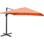 Mendler Zweefparasol -A96, 3x4m (Ø5m) polyester aluminium/staal 26kg ~ terracotta zonder voet