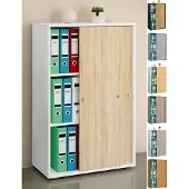 VCM Kantoorkast Lona (Schuifdeuren, Wit, XL)
