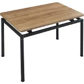 En.casa Eettafel Hemnes 100x60x75 cm eikenkleurig en zwart
