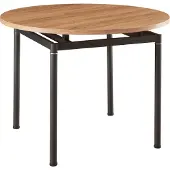 En.casa Eettafel Hemnes Ø100x75 cm cm eikenkleurig en zwart