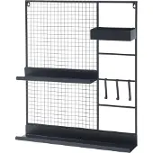 En.casa Wandrek Westre metaal 70x60x11 cm zwart