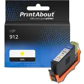 PrintAbout Huismerk HP 912 (3YL79AE) Inktcartridge Geel