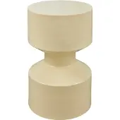 Woood Hidde Bijzettafel - Metaal - Geel - 47x30x30