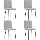 vidaXL Eetkamerstoelen 4 st fluweel lichtgrijs