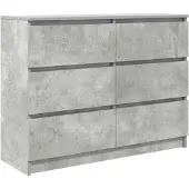 vidaXL Dressoir 100x35x76 cm spaanplaat betongrijs