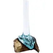 Ancient Wisdom Gesmolten glas op hout - Vaas