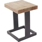 MCW Zitkruk -A15, kruk voetenbank houten kruk, dennenhout rustiek massief MVG-gecertificeerd 48x36x32cm