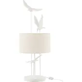 J-Line Tafellamp vogels poly wit/beige