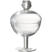 J-Line Voorraadpot diamant kristal transparant glas small