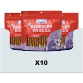 Braaaf 10x Hondensnack Rol Sticks Kip 12,5 cm 300 gr