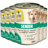 VITALstyle 6x Hondenvoer Blik Senior 400 gr