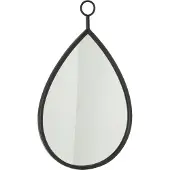 J-Line Hanging mirror drop mirror/mdf black medium