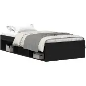 vidaXL Bedframe zonder matras 90x190 cm spaanplaat zwart eikenkleurig