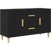 vidaXL Dressoir 100x36x60 cm spaanplaat zwart eikenkleurig