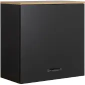 Gautier - Gami Bovenkast Manno 60cm met 1 deur - zwart/eik