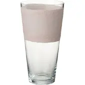 J-Line Vaas delph glas transparant/lichtroze small