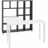 Notio Living Kiwi-Boekenkast met Bureau - Beton Wit